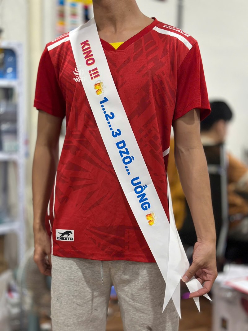 Băng đeo chéo in nội dung theo yêu cầu