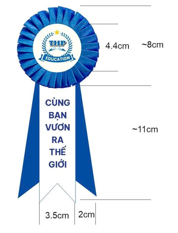 Kích thước hoa cài áo loại phổ thông