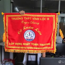 Cờ lưu niệm cỡ lớn cán gỗ 80x60 cm