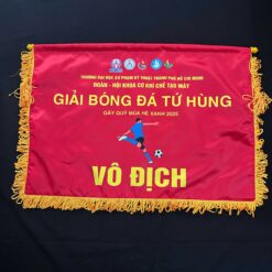 Cờ lưu niệm bóng đá 60x40cm