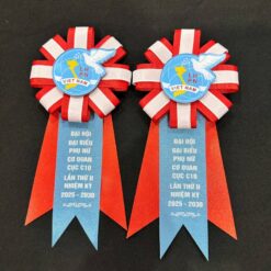 Huy hiệu hoa cài ngực sự kiện đại hội, đại biểu