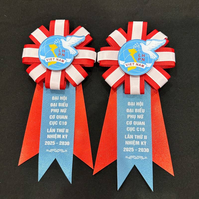 Huy hiệu hoa cài ngực sự kiện đại hội, đại biểu