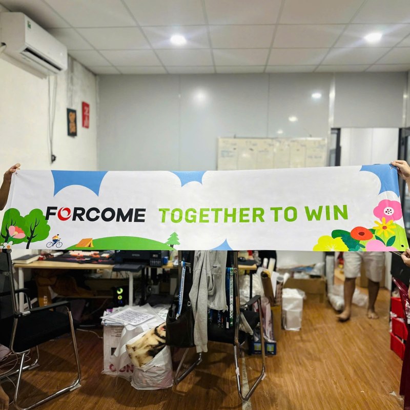In banner, bandroll,teambuilding bằng vải