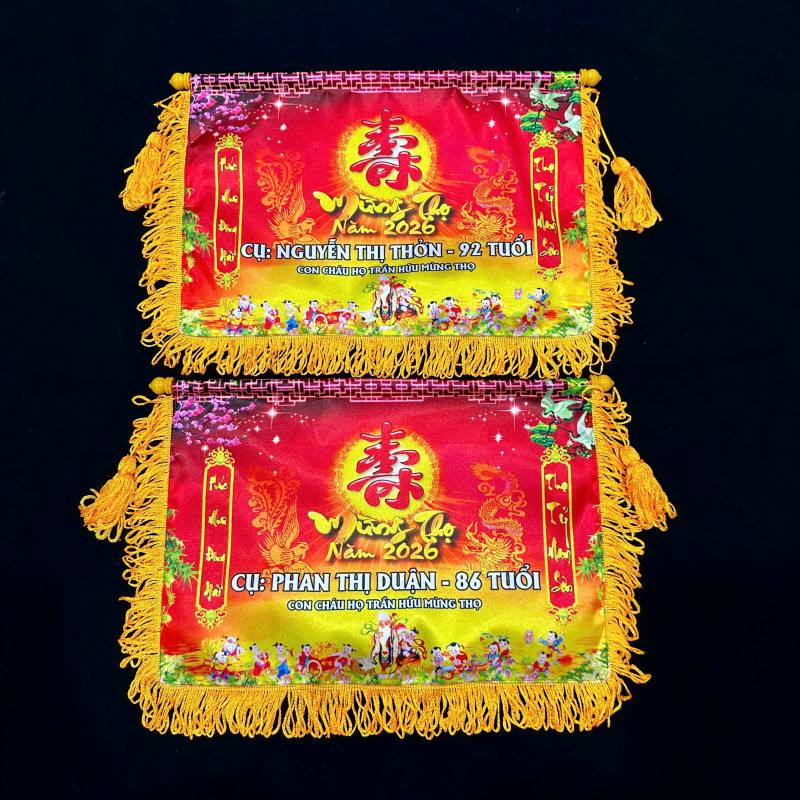 Cờ mừng thọ in theo yêu cầu