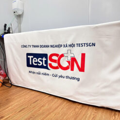Khăn trải bàn in logo theo yêu cầu