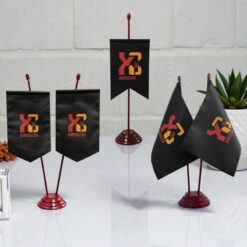 Cờ để bàn giá rẻ đế gỗ, cờ đuôi nhọn in theo yêu cầu