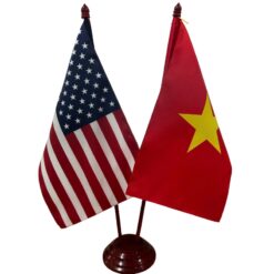 Cờ đôi để bàn in cờ quốc gia