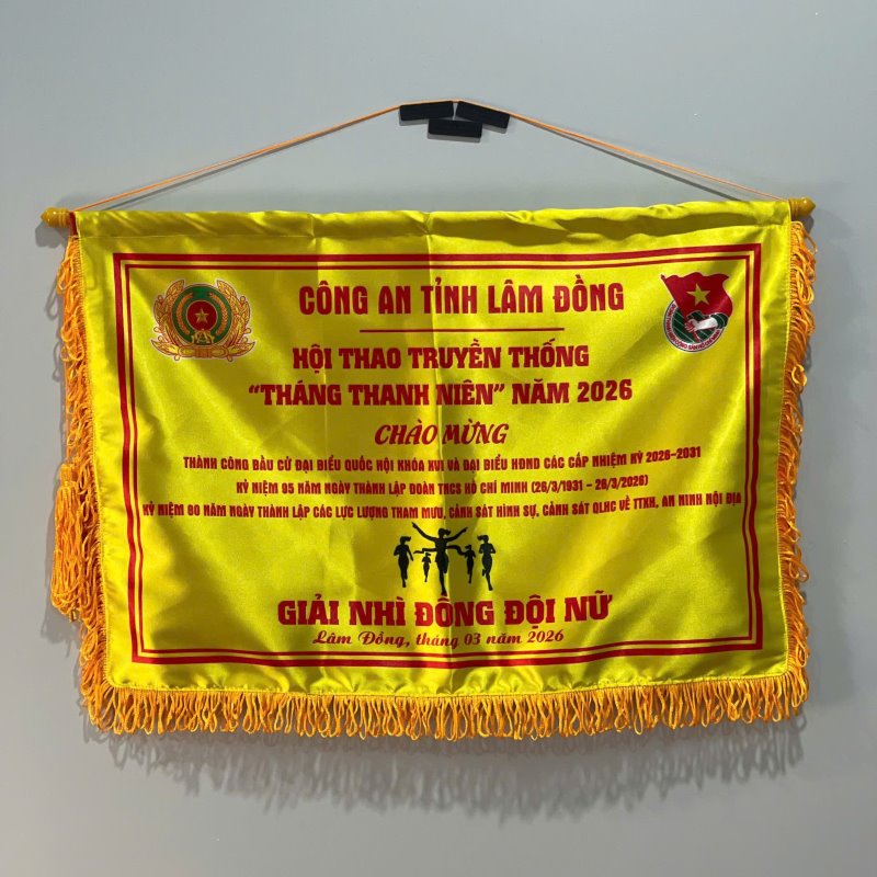 Cờ hội thao tháng thanh niên in theo yêu cầu